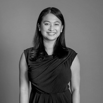 Mary Phan in black and white